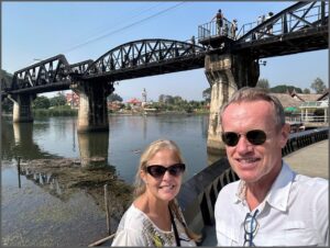 Karl and Q visit bridge over the River Kwai.
