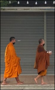 Karl Bruns-Kyler of The Big 65 sees monks walking.