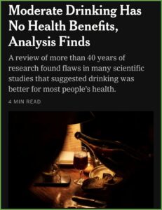 Moderate drinking has no health benefits for The Big 65.