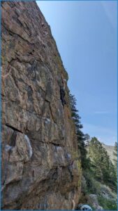 Sus rock climbing in Colorado.