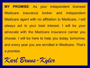 Karl Bruns-Kyler's promise to Medicare recipients in California.