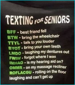 Texting for seniors.