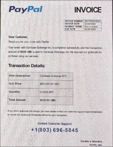Bogus invoice from PayPal.
