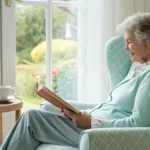 Woman relaxing with peace of mind. SelectQuote insurance quote.