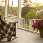 Alabama porch with rocking chair. Medicare planning at 65.