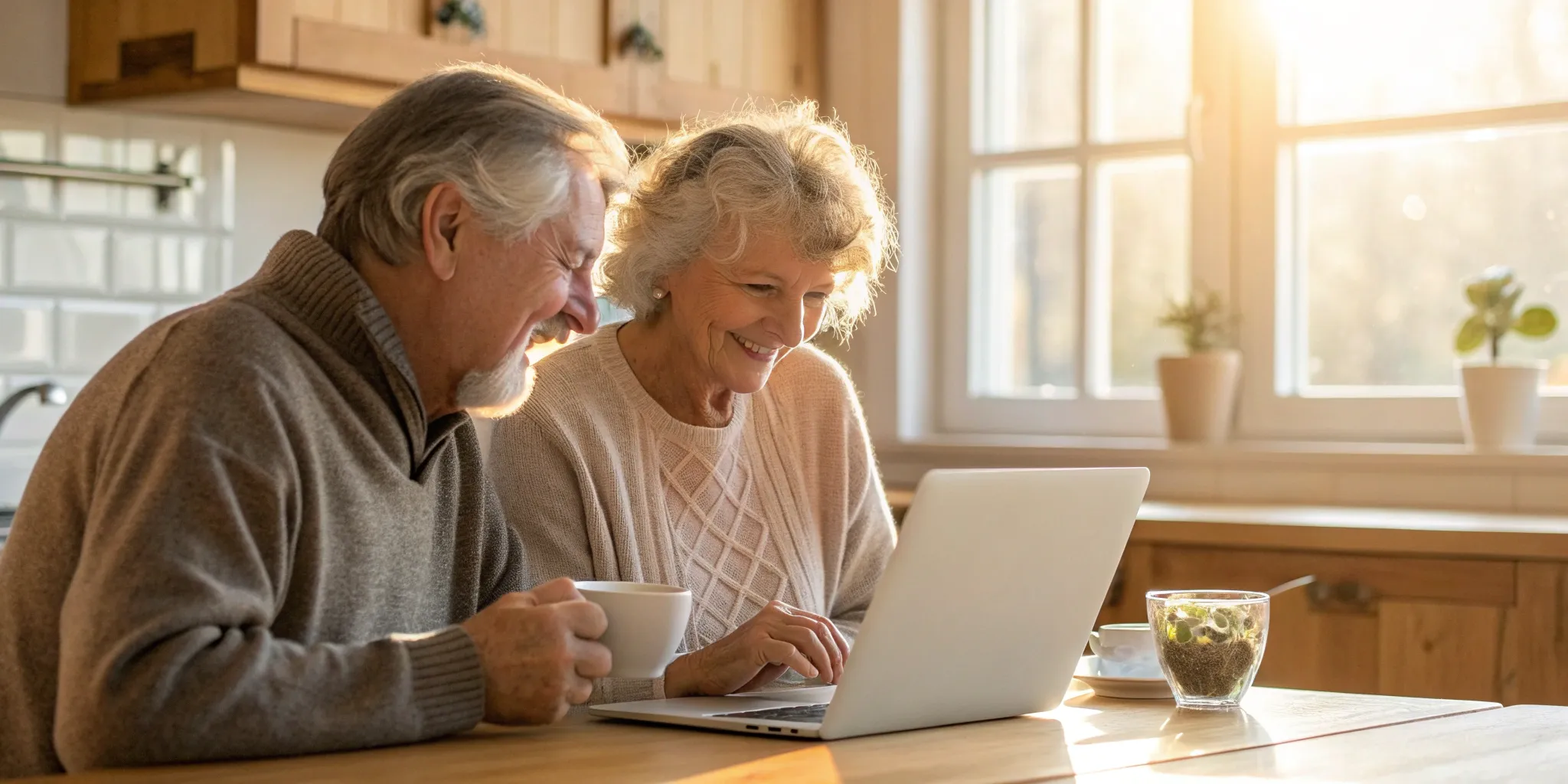 Couple reviews 2025 Medicare Advantage plan PDFs.