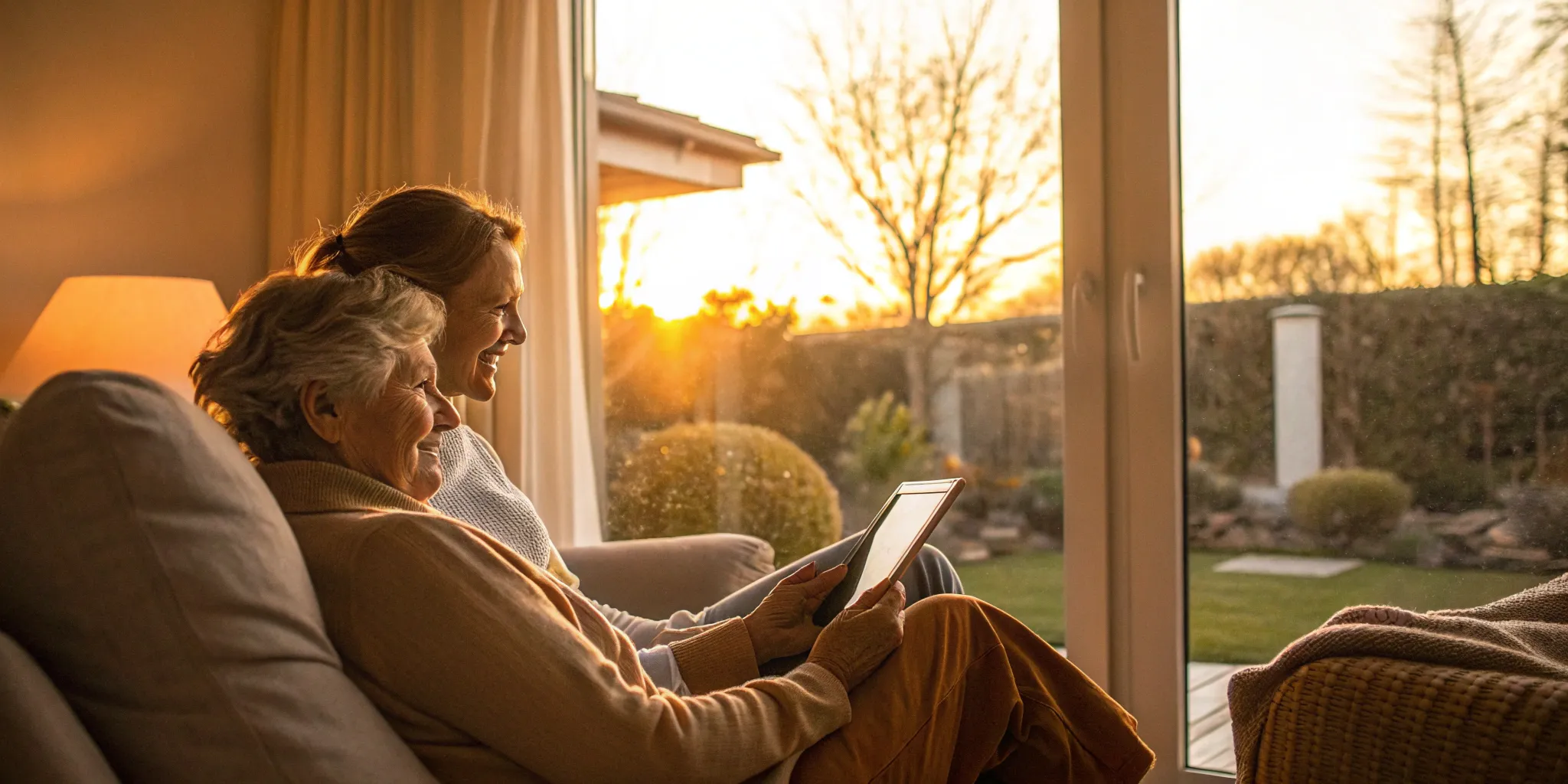 Family reviews insurance plan details.