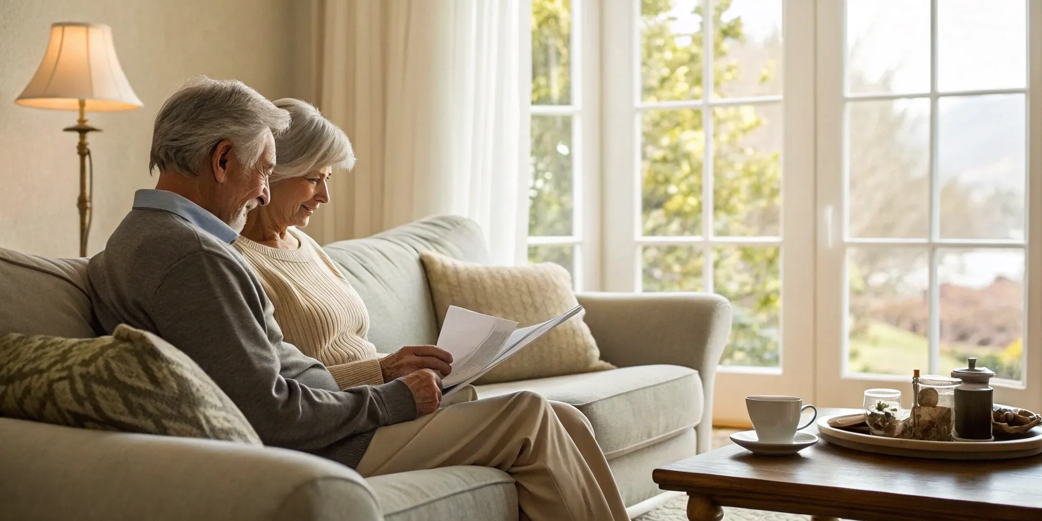Couple reviews SelectQuote term life insurance quote.