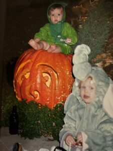 Cute kids dressed up for Halloween.