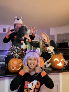 Karl, Quantz, Miti, Plato - all ready for Halloween.