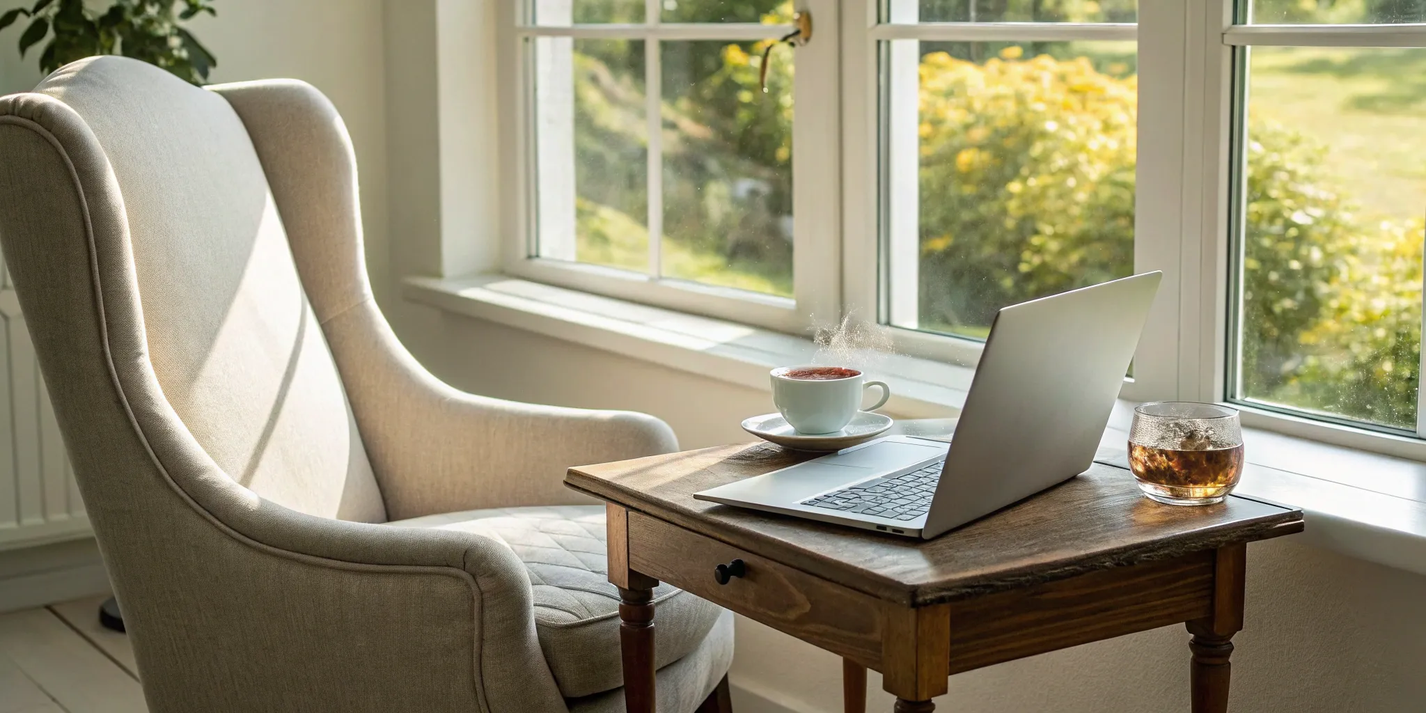 A laptop on a home desk being used to get and compare online term insurance quotes.