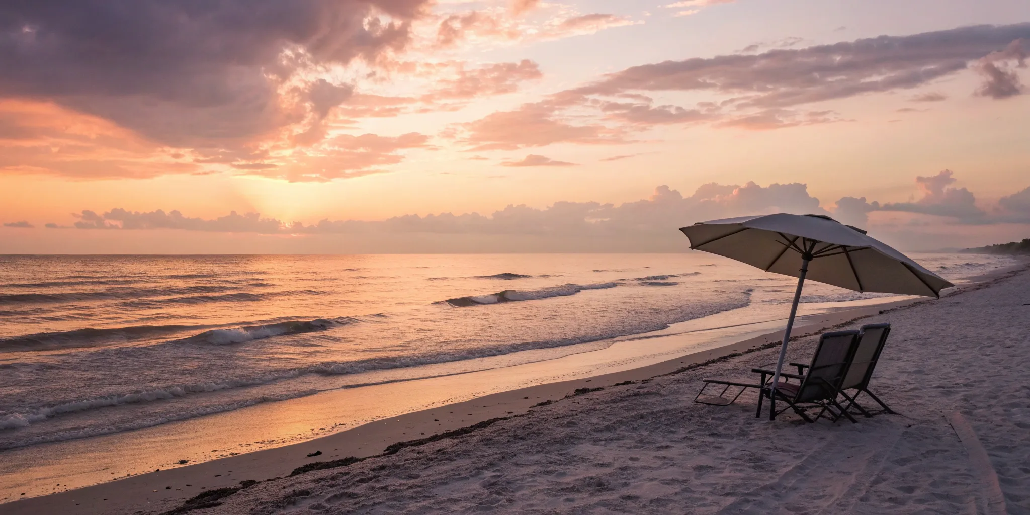 Two beach chairs at sunset, a guide to choosing the best Florida Medigap plans.