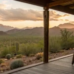 A rocking chair overlooks an Arizona sunset, a peaceful scene made possible by Medicare supplements.