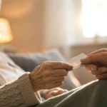 An advisor from The Health Insurance Store helps a senior woman review her health insurance plan.