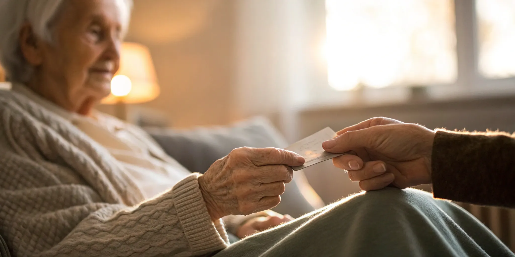 An advisor from The Health Insurance Store helps a senior woman review her health insurance plan.