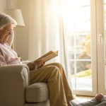 A senior woman reads to her granddaughter, confident in her choice of medicare supplements.