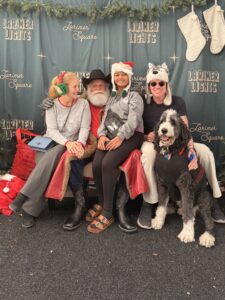 The Bruns-Kyler family visiting Santa Clause.