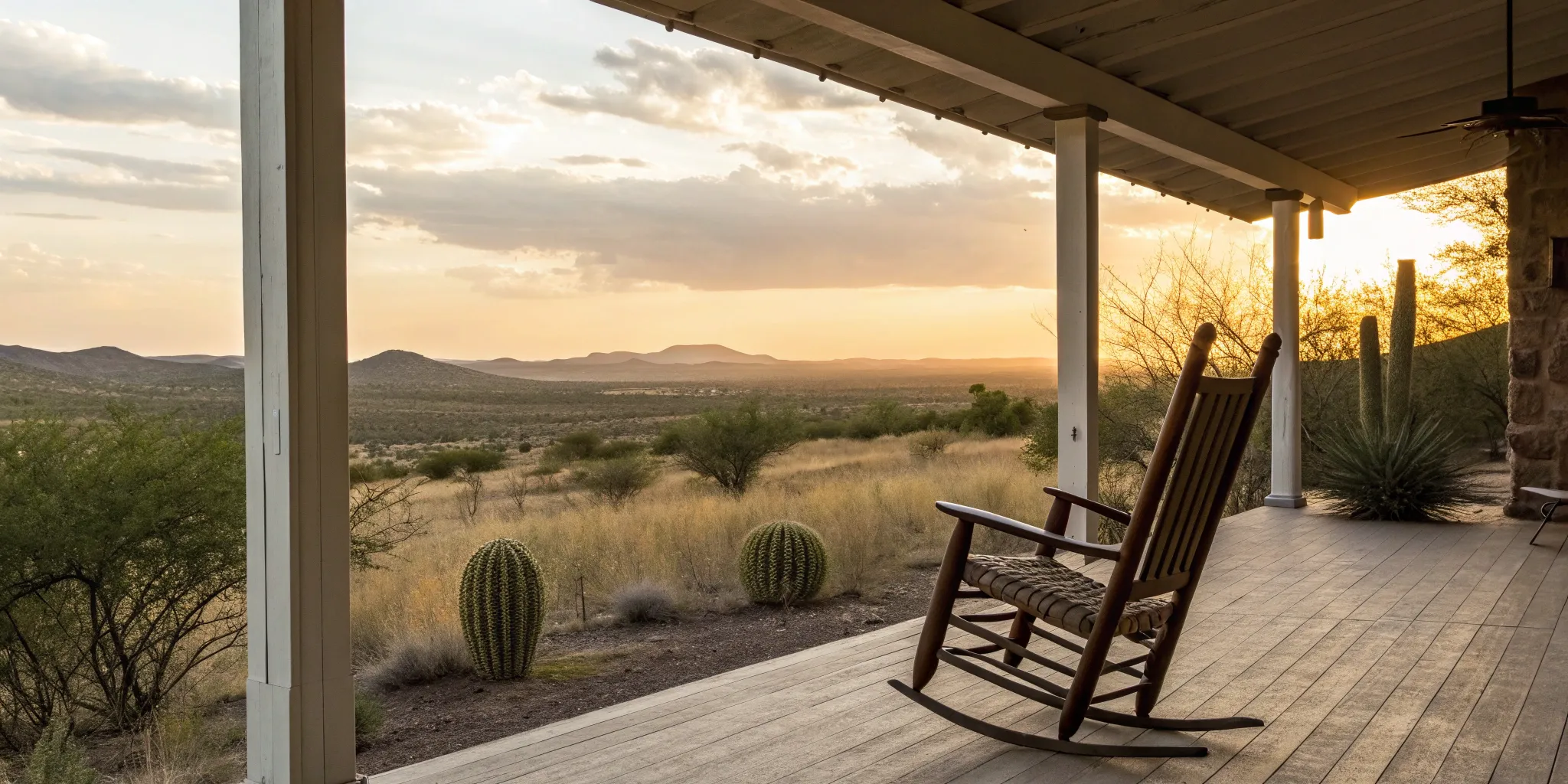 A peaceful Texas porch, a great place to compare Medigap plans.