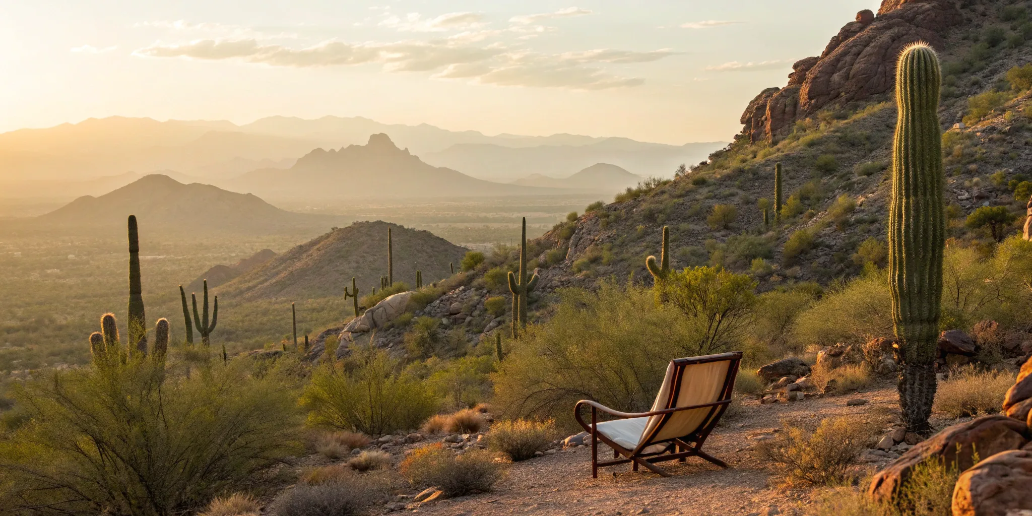 An Arizona desert landscape with saguaro cacti for a guide to Medigap plans.