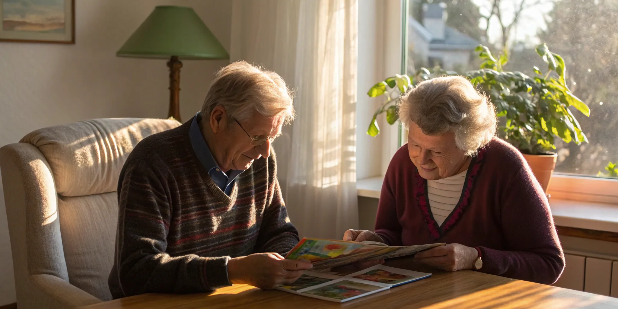 Senior couple reviewing Washington Medigap plans.