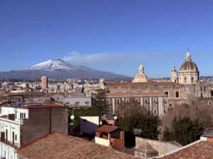 Mt. Etna in the distance.