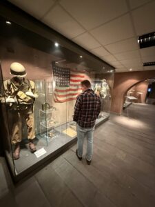 Nicholas looking at presentation.