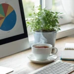 Comparing life insurance quotes using charts on a computer screen.