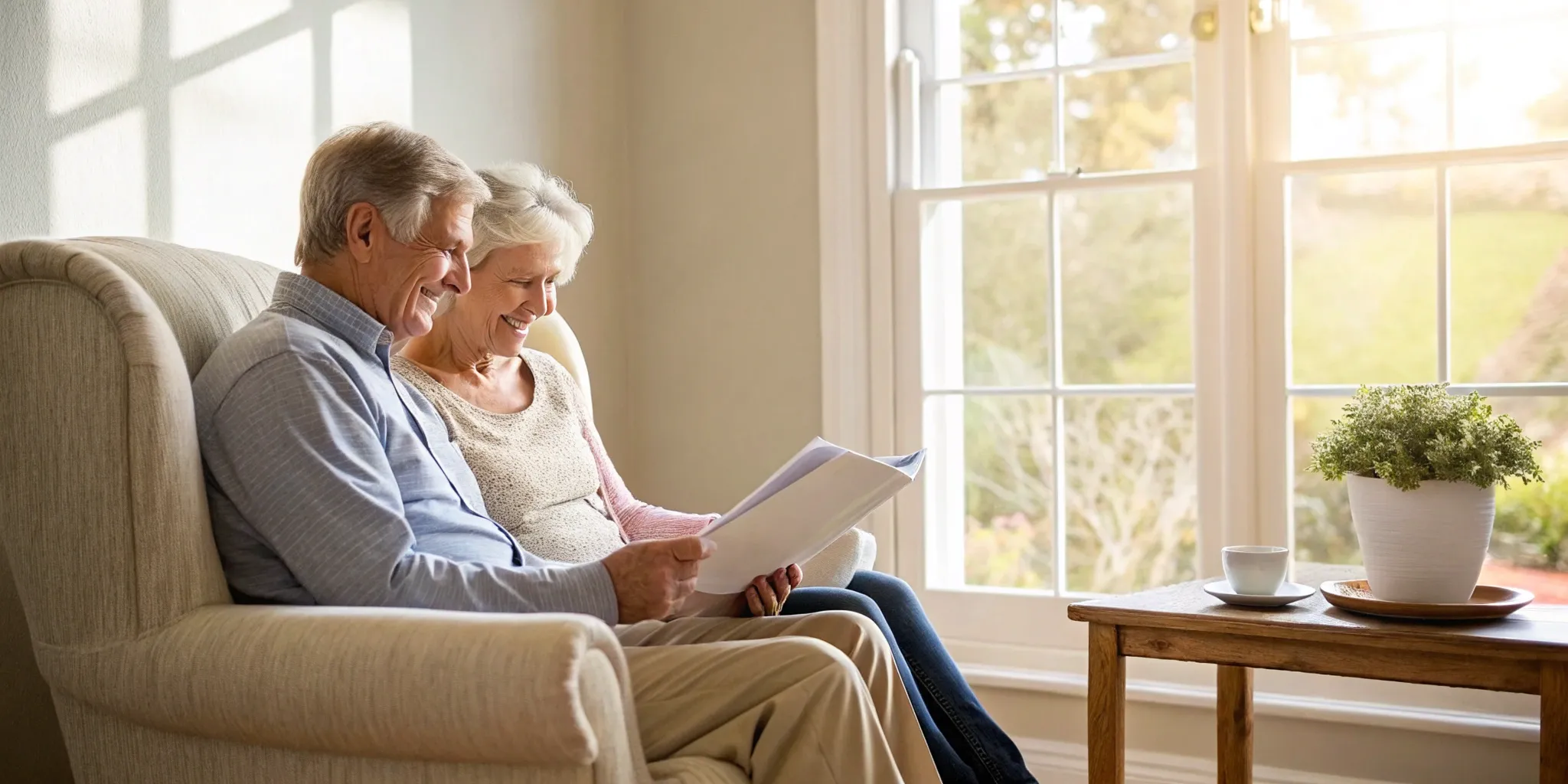 Senior couple comparing Indiana Medigap plans to find the right coverage.