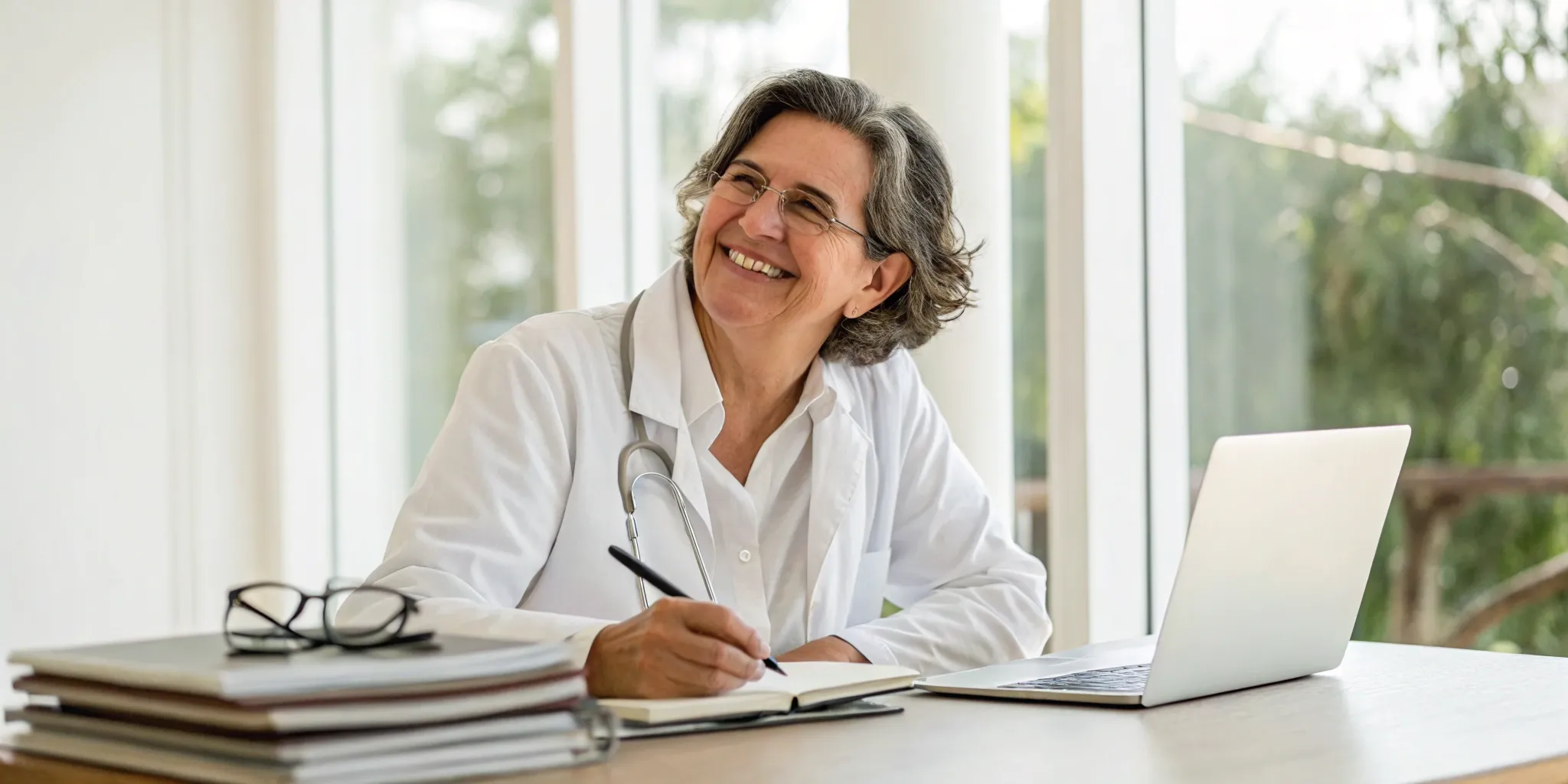 A Medicare insurance agent at their desk, a look into the daily work of this insurance job.
