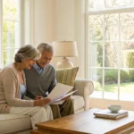 Senior couple reviewing their options for Medigap plans in Wisconsin.