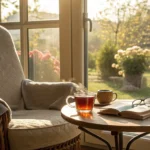 A comfortable setting with a book and glasses for learning about what a Medicare Advantage plan is.
