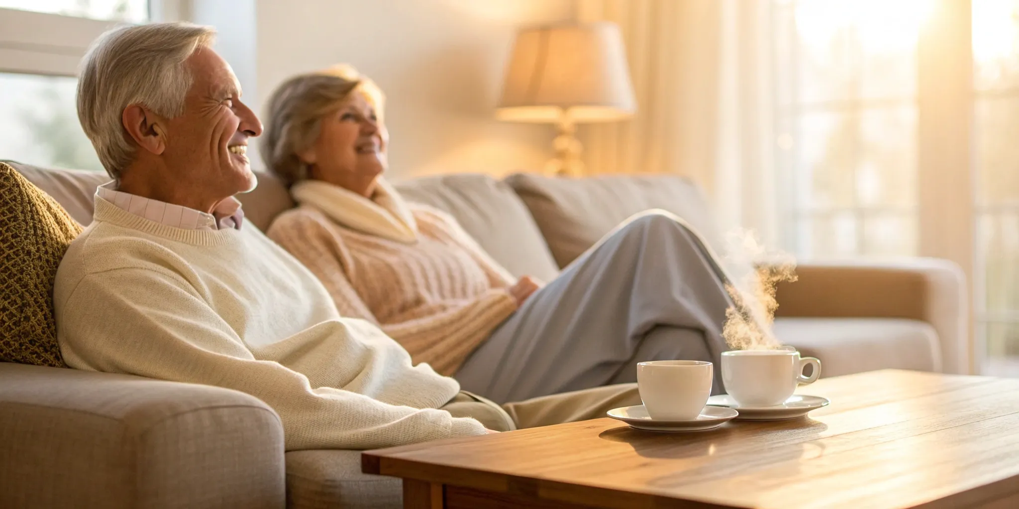 A senior couple enjoying a peaceful retirement with Medicare Advantage plans in NC.