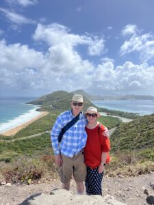 Wietze and Jeannie in St. Kitts.