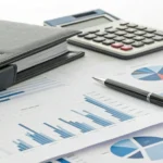 A calculator and financial charts breaking down the cost of different Medigap plans.