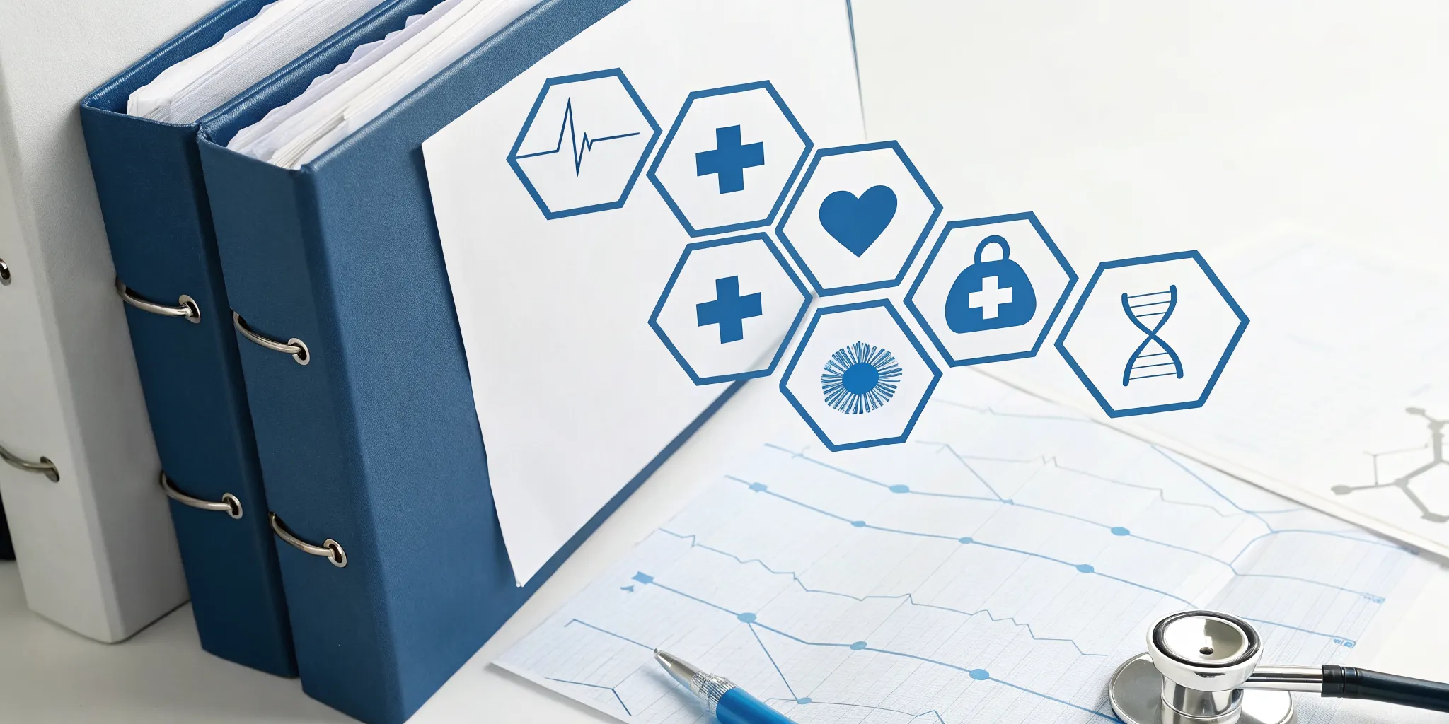 Comparing Medigap plans in PA using a stethoscope and medical charts.