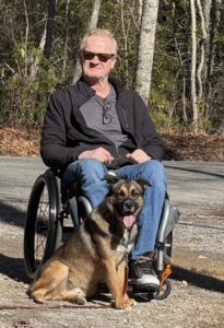 Robert with his dog.