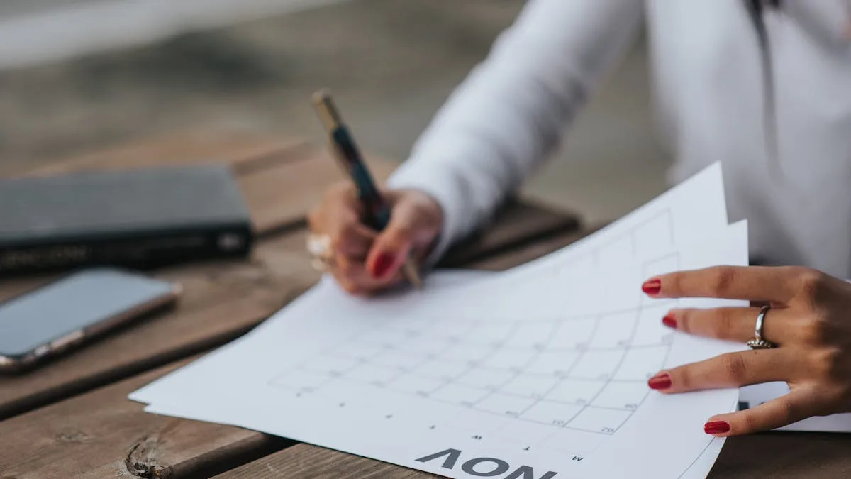 Person marking important Medicare enrollment dates on a calendar for 2026 planning