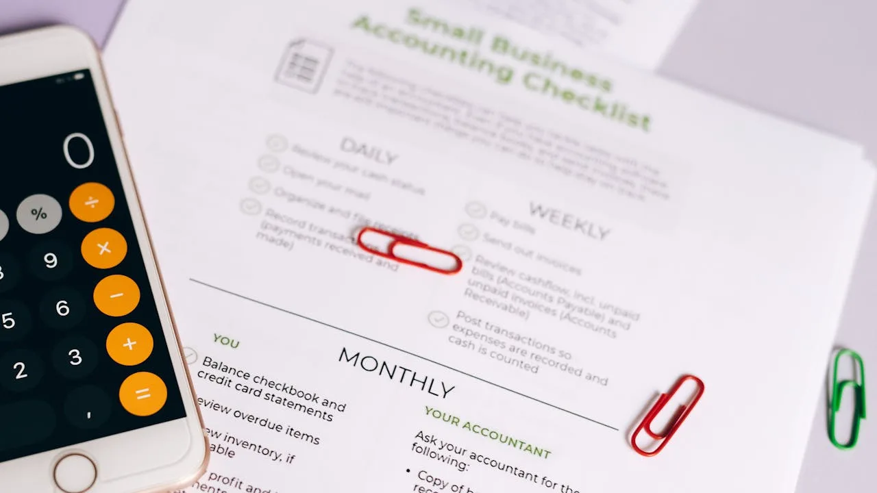 Checklist and documents organized on desk for Medicare enrollment application preparation
