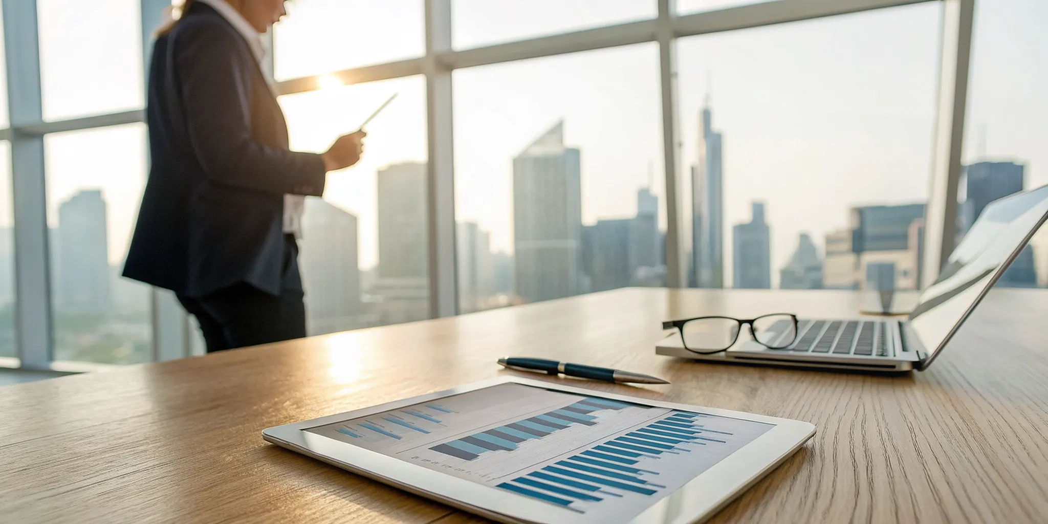 Woman reviewing charts on a laptop to plan for 2026 Medicare supplement costs.