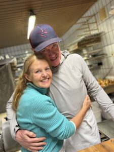 Quantz and Karl holding each other.