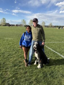 Karl and Miti together on the soccer field.