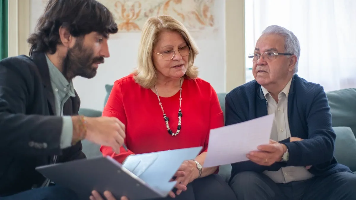 Senior couple consulting with a Medicare advisor about Arizona Medicaid income limits and Medicare enrollment options