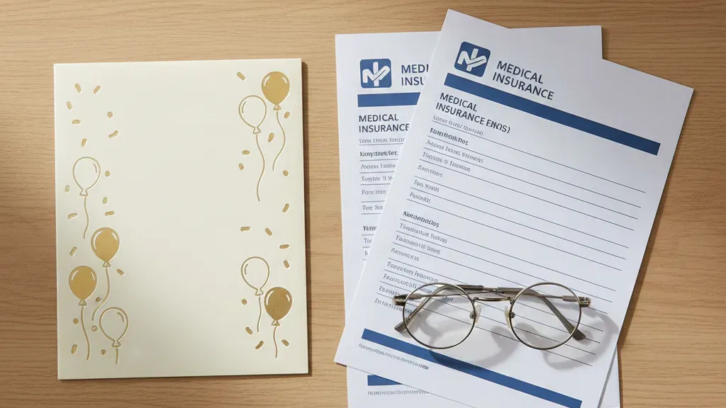 Medicare birthday rule guide showing a calendar and insurance documents on a desk