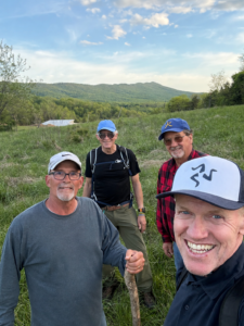 Karl and a group of his childhood friends in the mountains of Virginia.