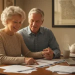 Senior couple in Missouri reviewing Medigap plans for 2026 with a Medicare insurance broker