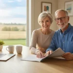 Senior couple in Iowa reviewing Medicare Supplement plan options