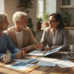 Senior couple reviewing when can i change medigap plan options with an advisor