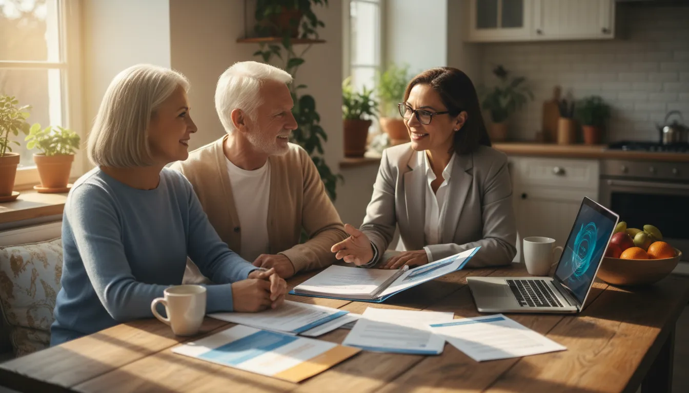 Senior couple reviewing when can i change medigap plan options with an advisor