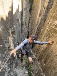 Karl and Nicholas climbing in Madagascar.