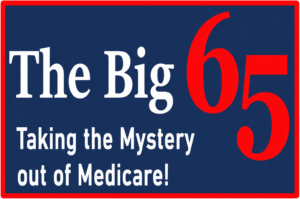 Red white and blue logo for South Dakota Medicare broker Karl Bruns-Kyler of The Big 65 South Dakota